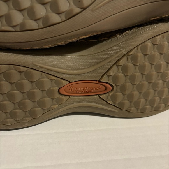 Baretraps Suede Boots Extreme Womens 8.5 Brown Taupe Faux Fur Side Zip Winter - Picture 8 of 12